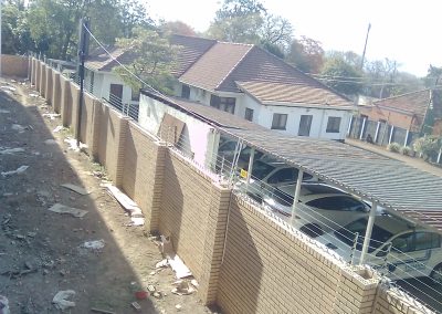 high security brick boundry wall